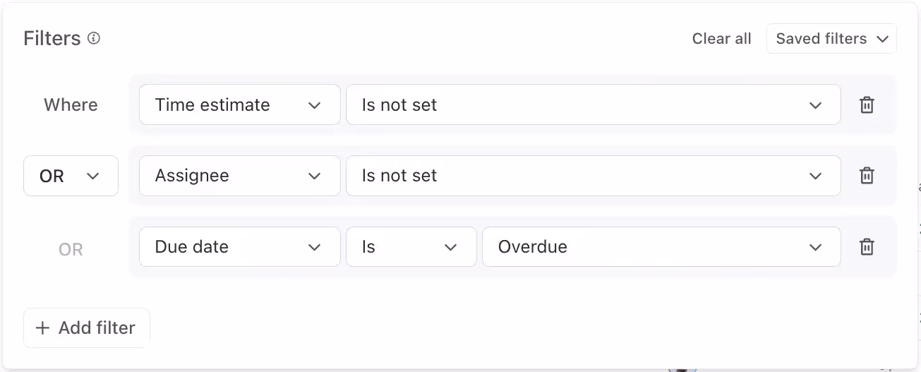Set Best Practices filter in Workload View