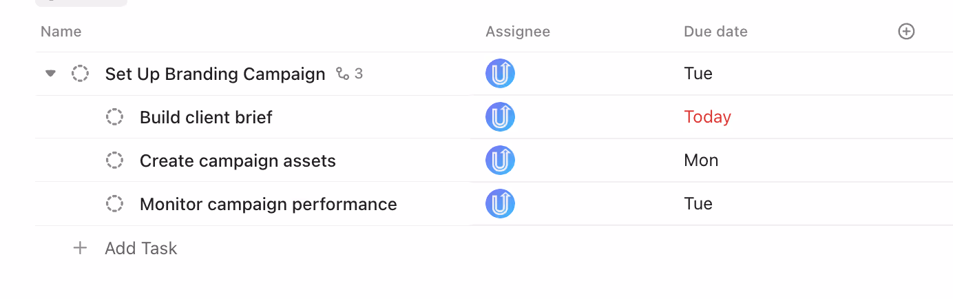Task with subtasks Task with subtasks