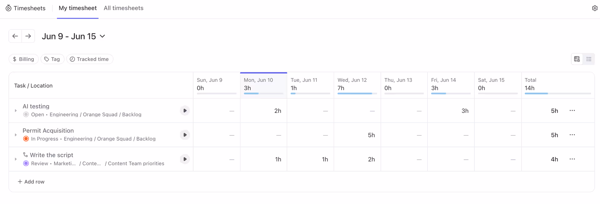 Timesheets hub Timesheets hub