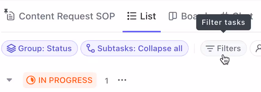 Use filters in ClickUp Use filters in ClickUp