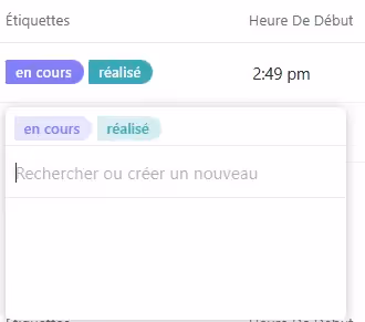 Utilisation des étiquettes personnalisées pour filtrer